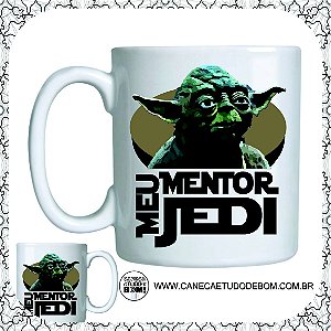 CANECA PERSONALIZADA MEU MENTOR JEDI CERÂMICA 325 ML