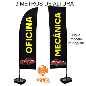 WIND BANNER COM BASE HASTE E FRENTE E VERSO DUPLA FACE COLOR