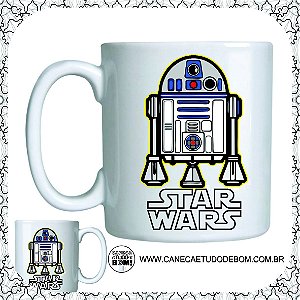 CANECA PERSONALIZADA - R2D2 STAR WARS CERÂMICA 325 ML