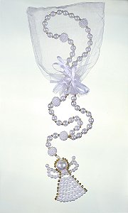 TERÇO ANJO DA GUARDA LUXO BRANCO