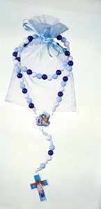 TERÇO INFANTIL ACRILICO AZUL