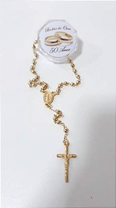 TERÇO DOURADO 3MM BODAS CX