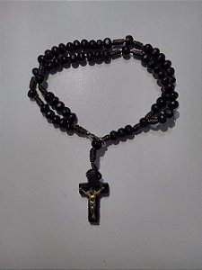 TERÇO DE PULSO C/ CRUZ PRETO