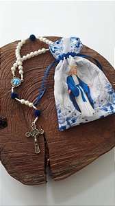 TERÇO SAQUINHO GRAÇAS PEROLA 8MM