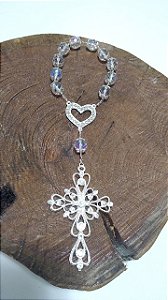 DEZENA NOIVA CRISTAL PRATA 12 MM