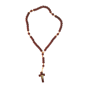 TERÇO PAU BRASIL MINI C/ CRISTO T09