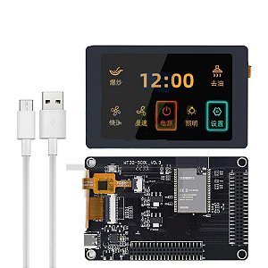 Placa de Desenvolvimento ESP32 com Tela LCD Multi-Touch Capacitiva - Bluetooth Embutido, Wi-Fi, WT32-SC01, 3,5", 320x480