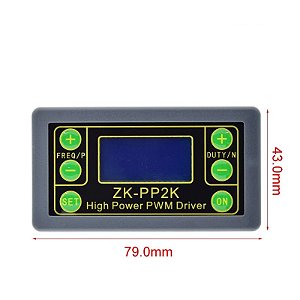 Regulador do Controlador de Velocidade do Motor, Dimmer LED Ajustável - ZK-PP2K, PWM, DC, 3.3-30V, 12V, 24V, 8A, 150W