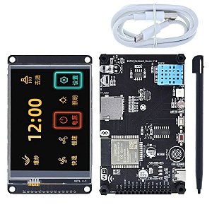 Placa de desenvolvimento - ESP32 com tela LCD Multi-Touch, CH340, 3.2", 2