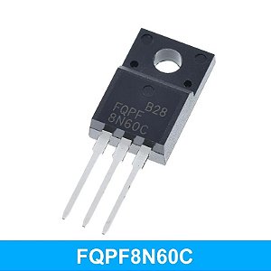 Transistor TO-220F FQPF8N60C - 10 Peças