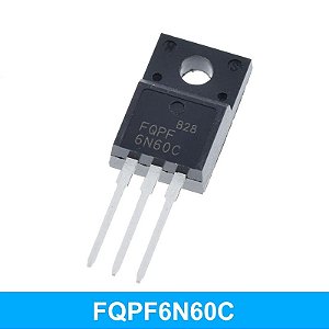 Transistor TO-220F FQPF6N60C - 10 Peças