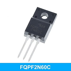 Transistor TO-220F FQPF2N60C - 10 Peças