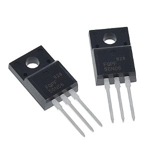 Transistor MOSFET FQPF50N06 (Pacote com 10 unidades)