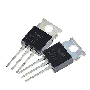 Transistor MOSFET FQP2N60C TO-220 (10 Peças)