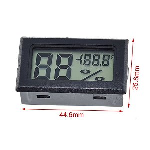 Termômetro digital LCD - Preto