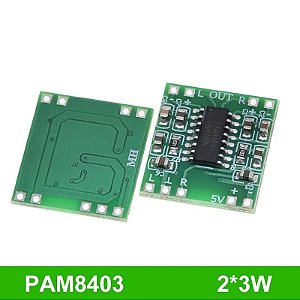 Mini Placa Amplificadora Digital PAM8403 Verde