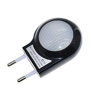 Mini LED Caracol Luz Noturna - Preto