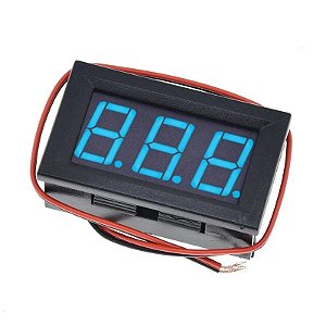 Medidor digital do painel de tensão voltímetro 0.56 2 Fio Azul