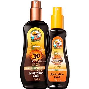Kit Australian Gold Instant Bronzer (Protetor Solar Corporal FPS 30 237ml + Bronzeador 125ml)
