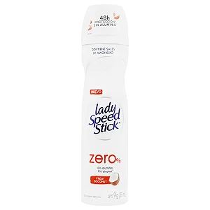Desodorante Aerosol Lady Speed Stick® Zero% Fresh Coconut