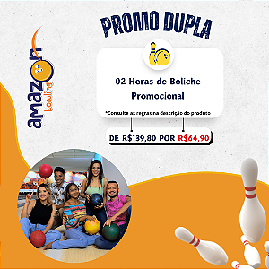 PROMO DUPLA: 02 horas de boliche promocional de R$139,80 por apenas R$64,90. *Consulte as regras na descrição*