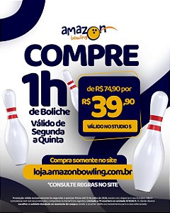 PROMO DE JULHO STUDIO 5 - 01 hora de Boliche DE R$74,90 POR APENAS R$39,90 *Consulte as regras na descrição*