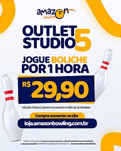 OUTLET STUDIO 5: Promo de Setembro - 01 hora de Boliche DE R$74,90 POR APENAS R$29,90 *Consulte as regras na descrição*