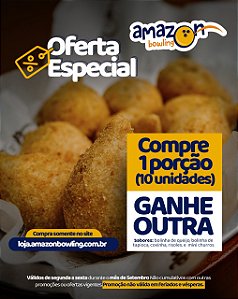 ESPECIAL DE SETEMBRO - Compre 01 porção de salgados (10un) e ganhe outra  *Consulte as regras do cupom na descrição*.