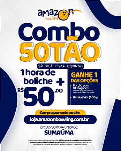 SUMAÚMA - PROMO DE OUTUBRO 50TÃO - 01 hora de Boliche + Itens de sua escolha *Consulte as regras na descrição*