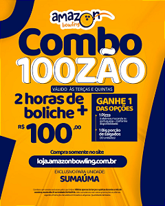 SUMAÚMA - PROMO DE OUTUBRO 100ZÃO - 02 horas de Boliche + Itens de sua escolha *Consulte as regras na descrição*