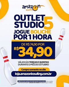 OUTLET STUDIO 5: Promo de Outubroc - 01 hora de Boliche DE R$74,90 POR APENAS R$34,90 *Consulte as regras na descrição*