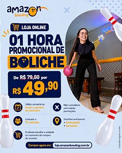 SUMAÚMA - CLIQUE BOWLING SETEMBRO l TERÇAS E QUINTAS: Compre 01 Hora de Boliche com desconto e por apenas R$49,90 *Consulte as regras na descrição*