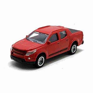 Chevrolet S10 vermelha CKS - Escala 1/64 - Pneus de Borracha