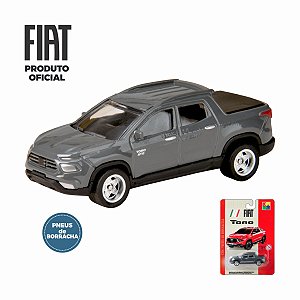 Fiat Toro cinza CKS - Escala 1/64 - Pneus de Borracha