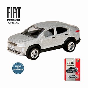 Fiat Fastback Prata CKS - Escala 1/64 - Pneus de Borracha