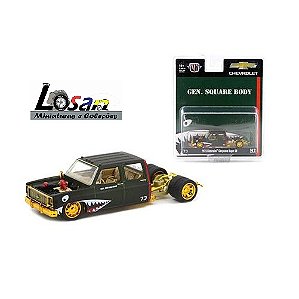 SUPER CHASE- 1973 - Caminhonete Chevrolet Cheyenne - M2 Machines - Escala 1/64 - Metal e pneus de borracha