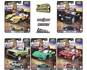 Set Boulevard - Hot Wheels Premium - Escala 1/64 - Metal e pneus de borracha