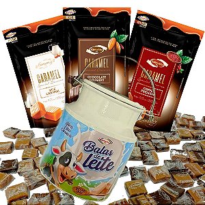 Kit Caramelos Gourmet + Lata Decorativa Leiteira -  Santa Rita