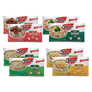 Kit 8unid Macarrão De Arroz Sem Glúten Bifum Lámen 4 Sabores 67g