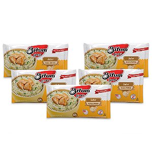 Kit 5unid Macarrão Arroz Bifum Lámen Sabor Galinha 67g Sem Glúten