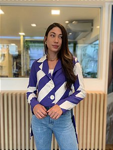 BLAZER MULLET ASSIMETRICO ROXO