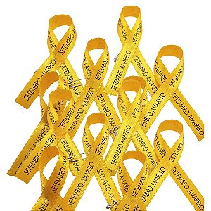 Laço de Cetim 50un -Setembro Amarelo