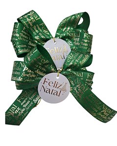 Pc. 5 unid - Laços de Cetim cor Verde com Tag