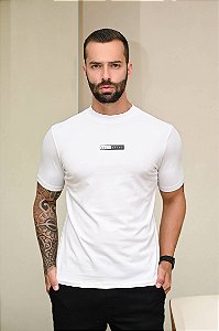 Camiseta Gola Americana Silk Branca