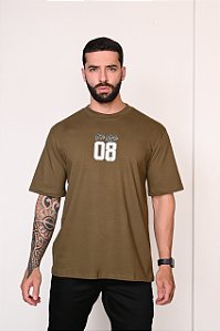 CAMISETA OVERSIZED VERDE MILITAR SILK PREMIUM