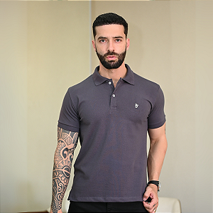 GOLA POLO CINZA CHUMBO