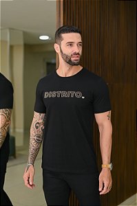 CAMISETA PREMIUM PRETA DISTRITO EM RELEVO