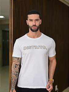 CAMISETA PREMIUM BRANCA DISTRITO EM RELEVO