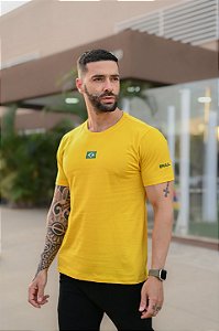 Camiseta Brasil Amarelo Bandeira