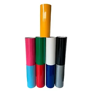 Filme De Recorte Pu Termocolante Cores - Camisetas - 24cm x 20 metros